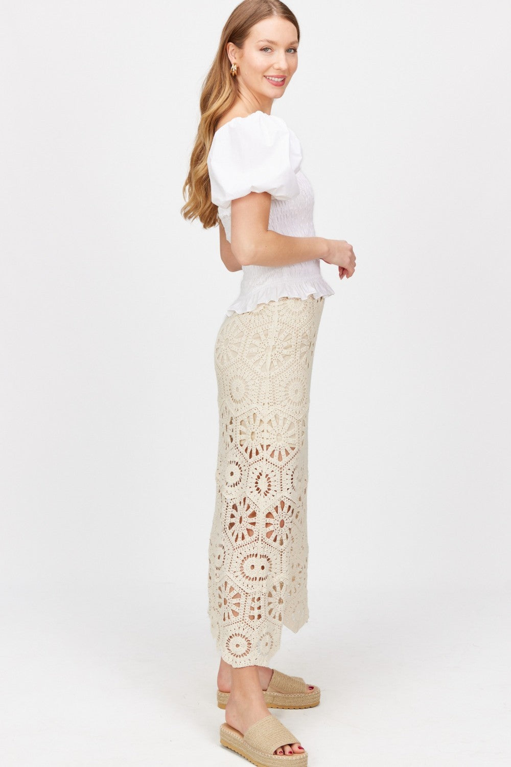 Natura, Crochet Maxi Skirt 0053