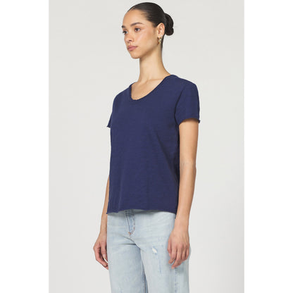Dear John - Vanya Slub V-Neck Top – Black Iris
