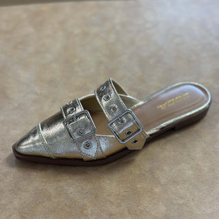 SODA - Usual, Buckle Strap, Slip On Flats shoe - Gold