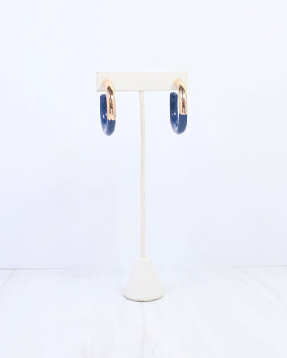 Elyse Hoop Earring Navy
