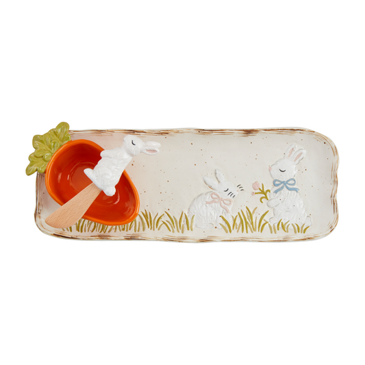 MudPie - Bunny Tray & Dip Set