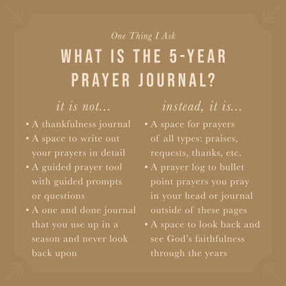 Prayer Journal: One Thing I Ask: Edinburgh Theme