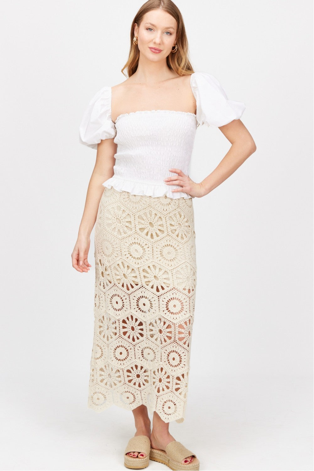 Natura, Crochet Maxi Skirt 0053
