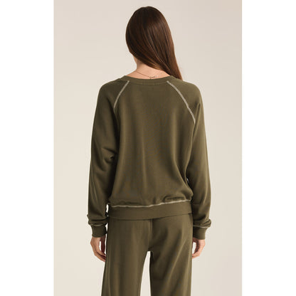 Z Supply - Saldana, French Terry Top 3971 - Olive