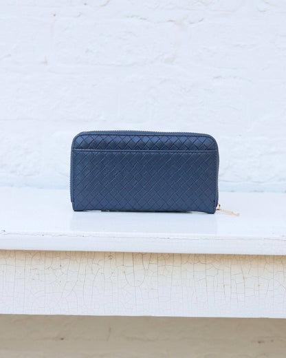 Caroline Hill - Penelope Wallet Woven - Navy