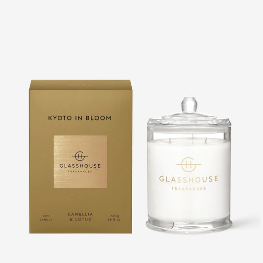 Glasshouse Fragrances - Kyoto in Bloom Candle | Camellia & Lotus