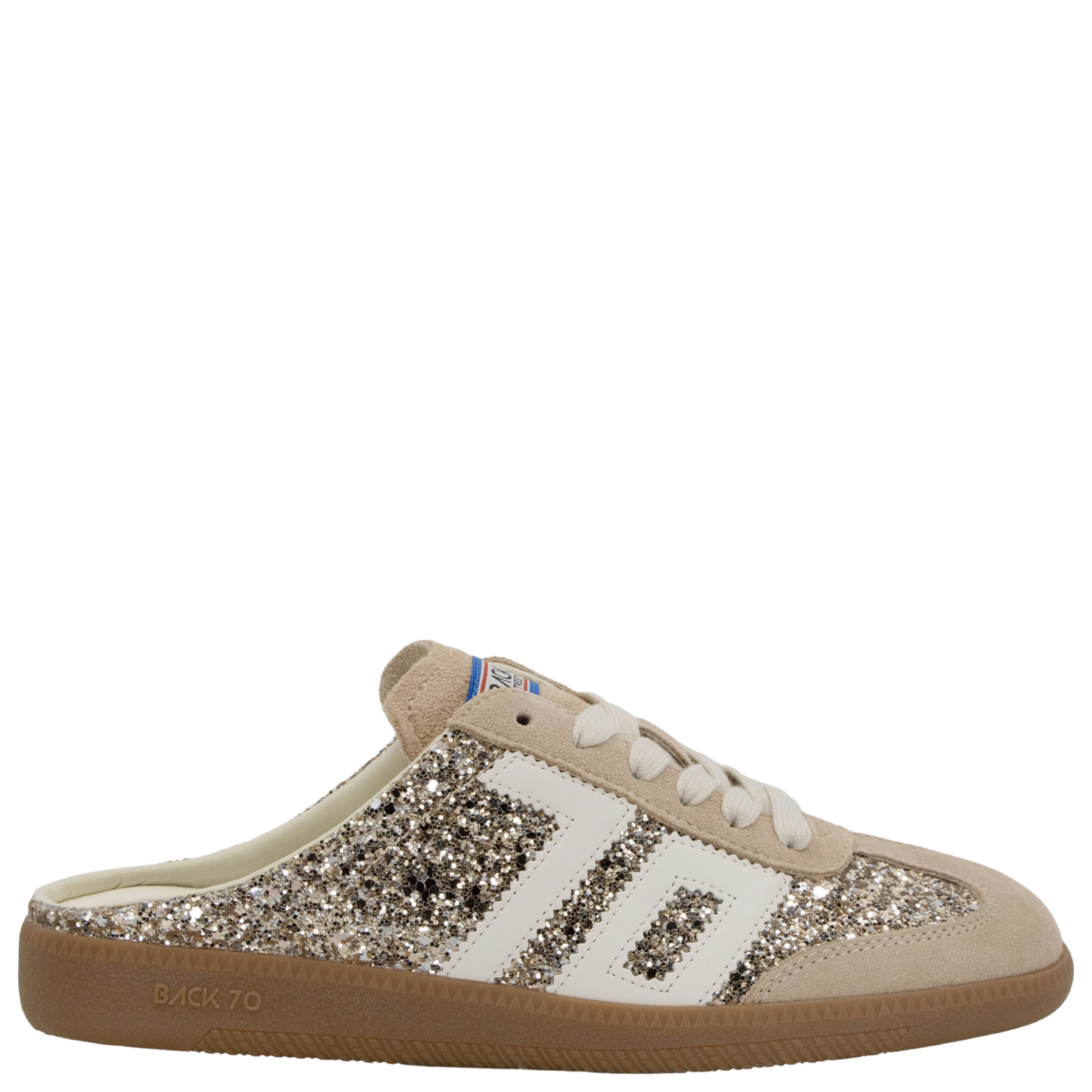 Back 70 - Easter FL Backless Sneaker - Glitter Gold