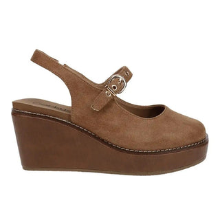 Corkys Footwear - Pity Party, Mary Jane Wedge Clogs - Faux Suede Chestnut