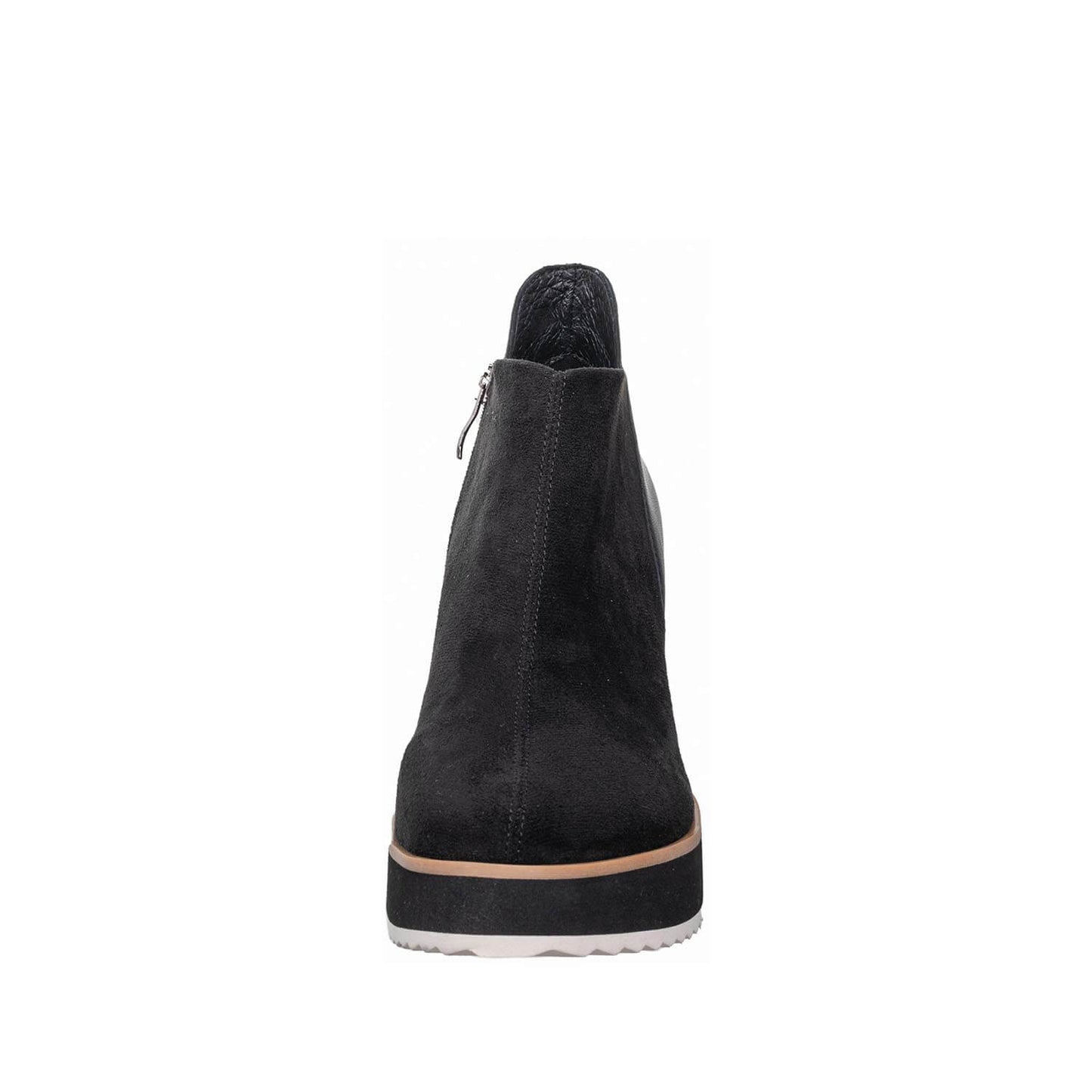 Antelope - Q84 - Imani - Suede Wedge Ankle Booties Elastic Side Panel - Black Suede - SALE