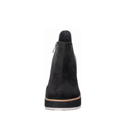 Antelope - Q84 - Imani - Suede Wedge Ankle Booties Elastic Side Panel - Black Suede - SALE