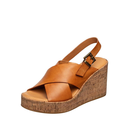 Antelope - H34 Aly - High Platform Cork Wedge - Tan