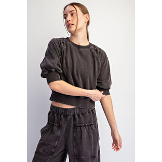 Mineral Washed Cotton Statement Set 0046 - Black