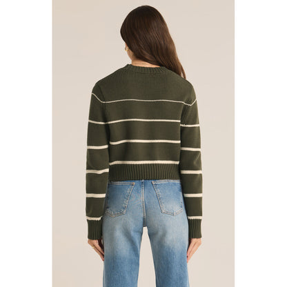 Z Supply - Milan, Striped Sweater 3881 - Olive