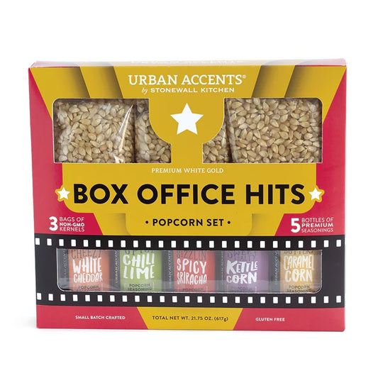 Urban Accents Box Office Hits Popcorn Kernels and Popcorn Seasoning Variety Pack (Set of 8)