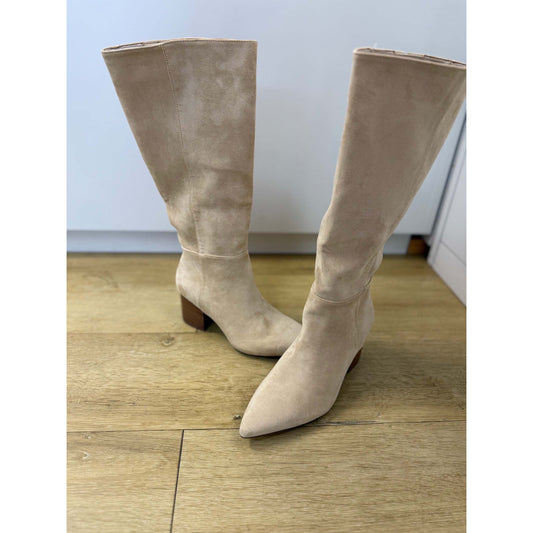 Matisse - Fern, Suede Boot w Heel - Natural..