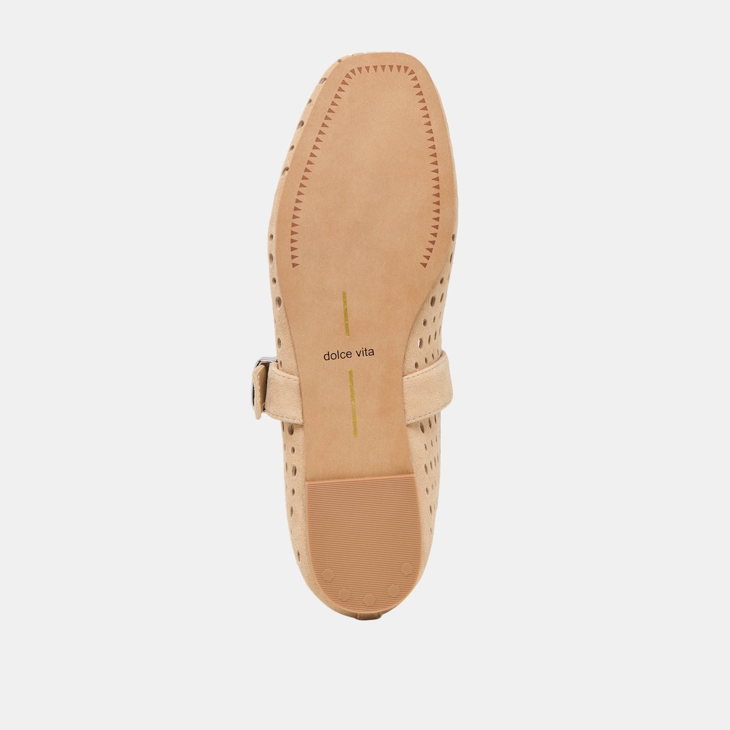 Dolce Vita MIKEL Perforated Suede Ballet Flats – Camel