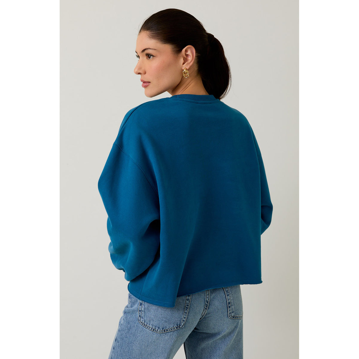 SAB - Crew Neck 'dog Walking Club' Verbiage Sweatshirt 0430 - Blue
