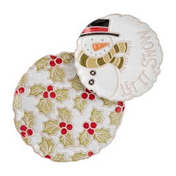 Mud Pie - Snowman Holly Nested Platter