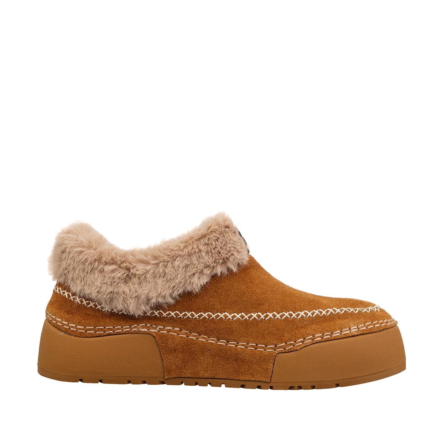 Antelope - X01 - Shearling Lined Moccasin Slippers Comfort Sole - Cognac - SALE