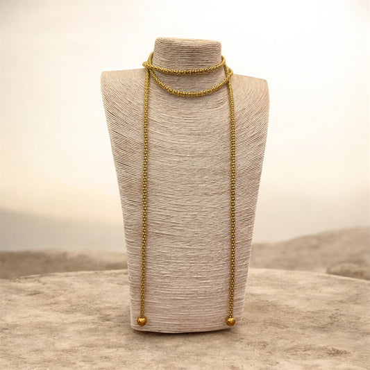 CH - Wrap Necklace, 50 inch, Gold