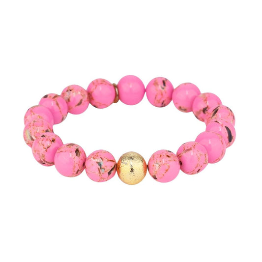 Budha Girl - Marble Bracelet - Pink