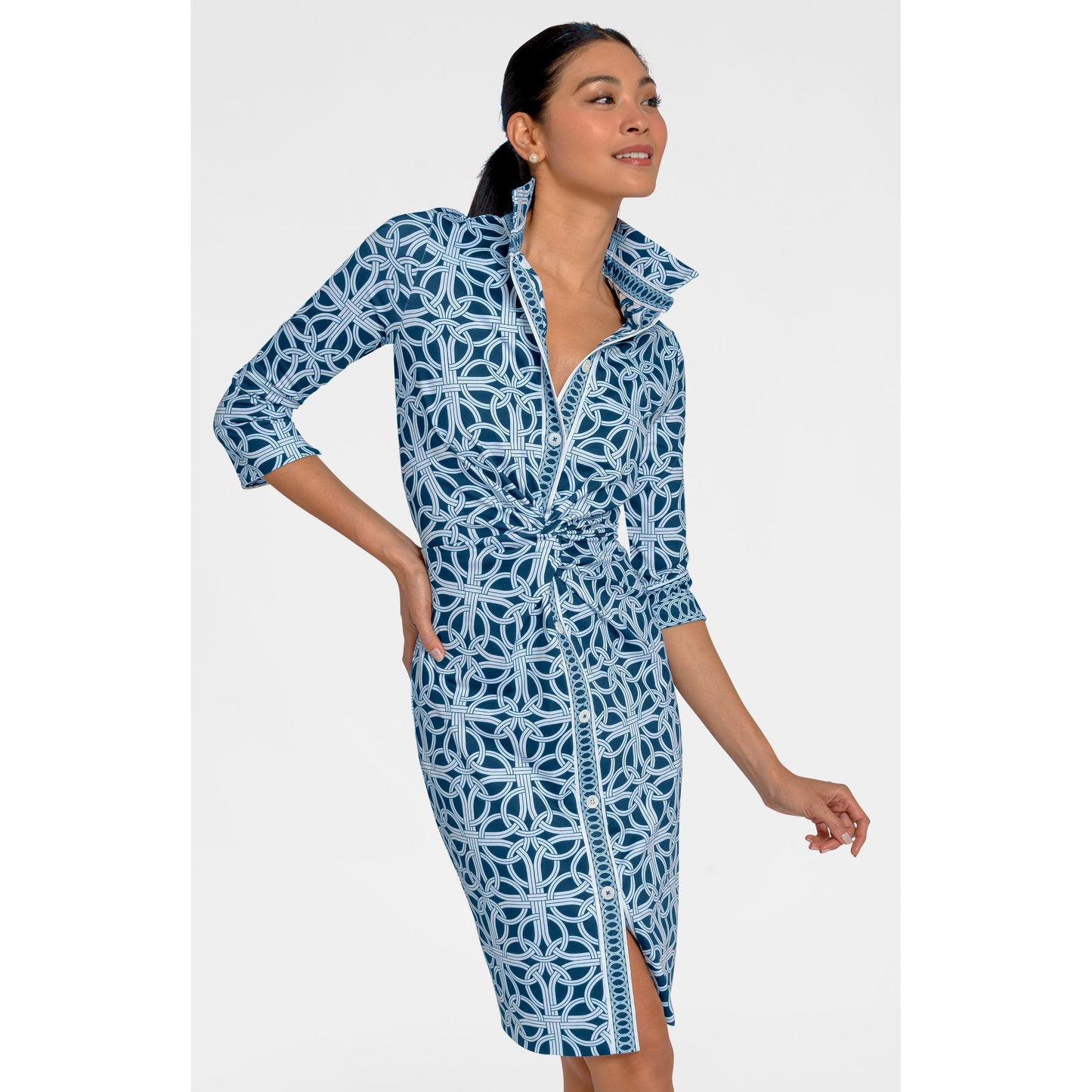 Gretchen Scott - Twist & Shout, Ring Toss Dress - Navy