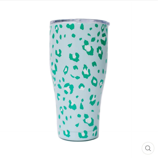 Mary Square - Cheetah Time Large Curved Tumbler