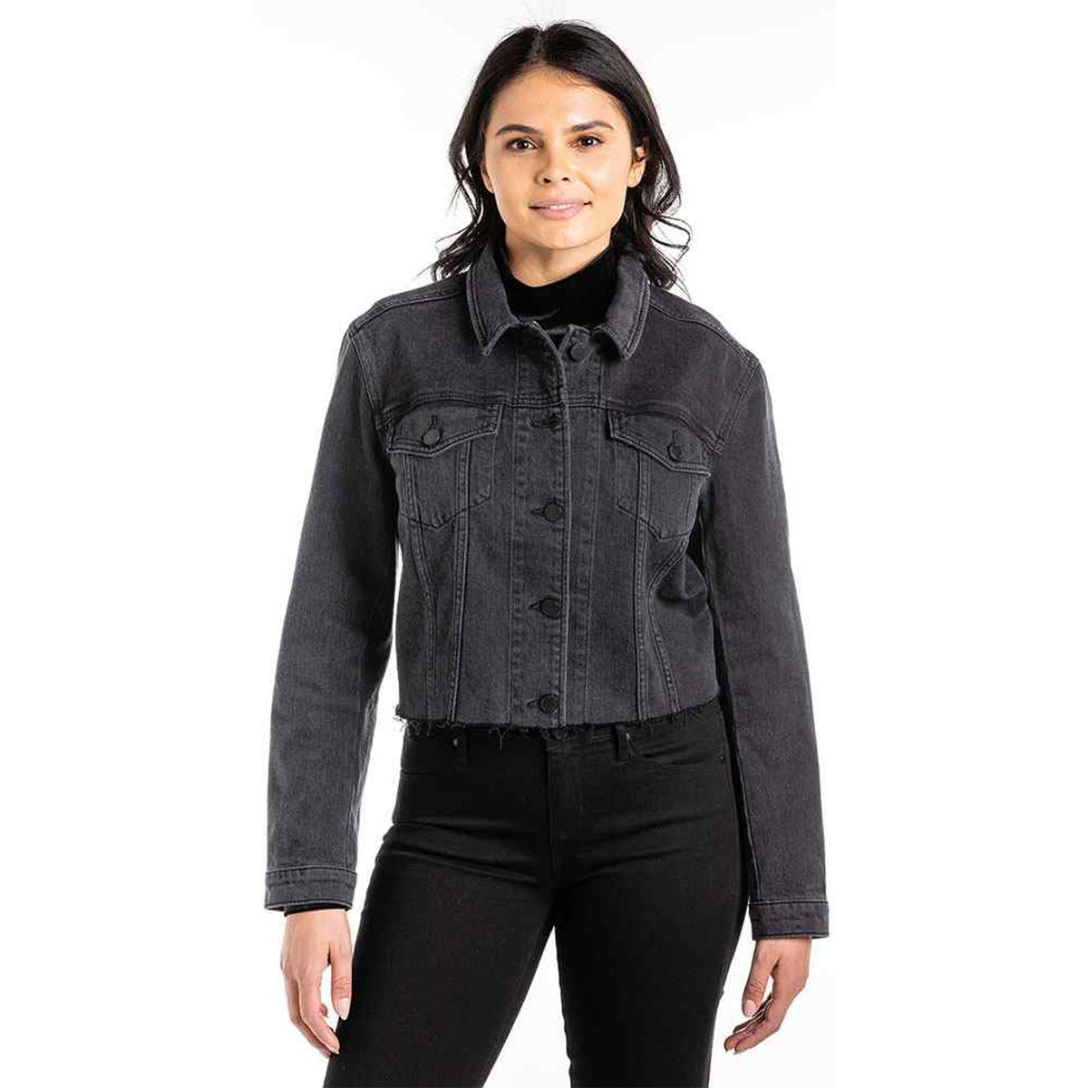 AoS - Vegas Denim Jacket w Raw Hem 044 - Black