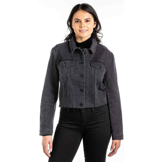 AoS - Vegas Denim Jacket w Raw Hem 044 - Black