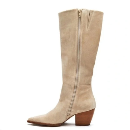 Matisse - Fern, Suede Boot w Heel - Natural..