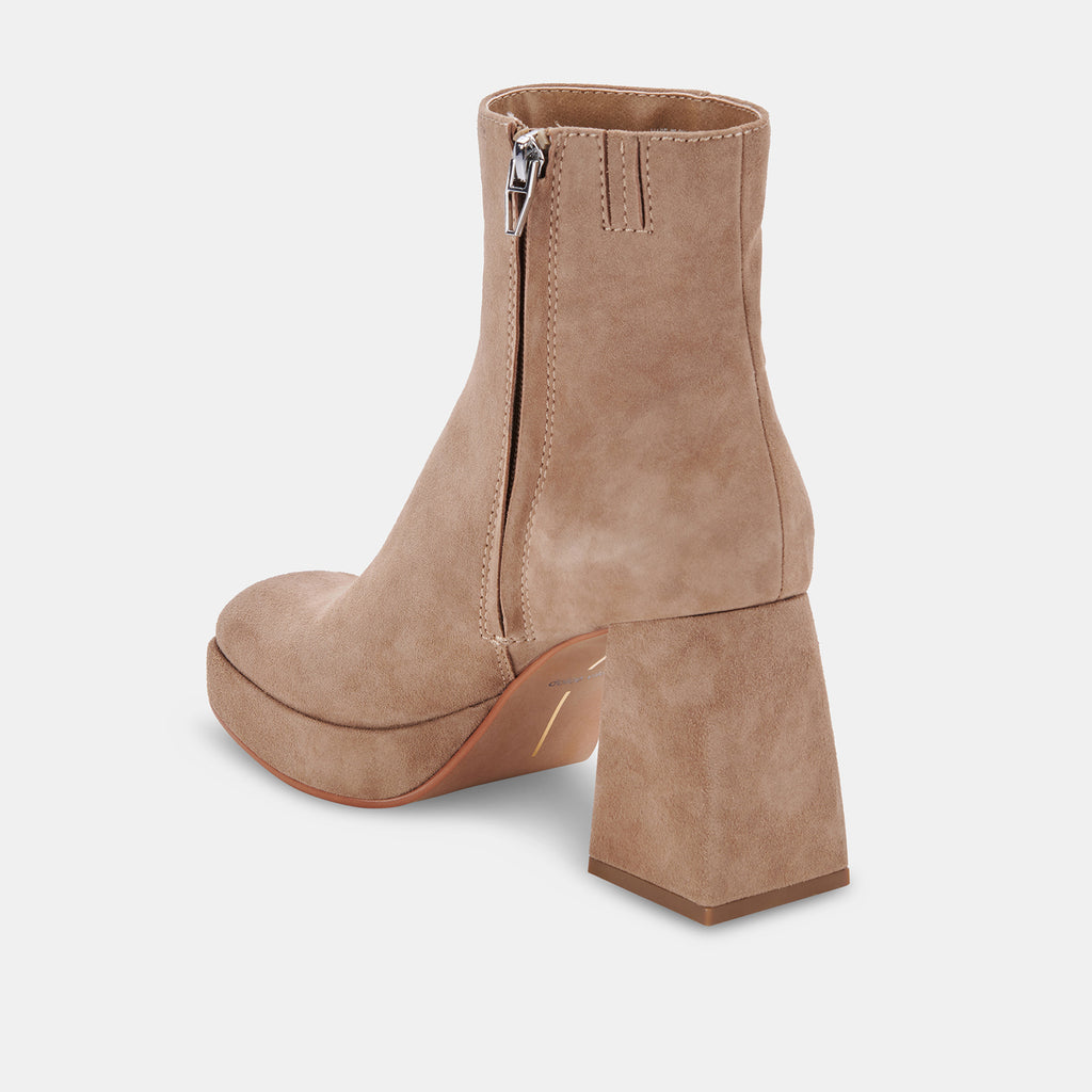 SALE- Dolce Vita,  Ulyses Platform Bootie - Mushroom Suede