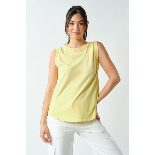 Terra Wash Pima Cotton Muscle Tank – Yellow
