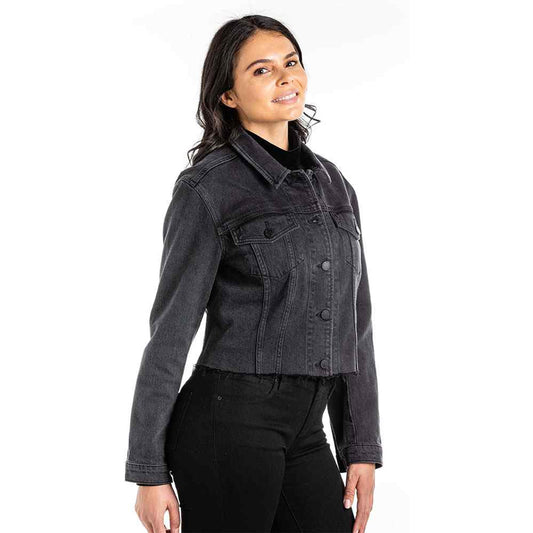 AoS - Vegas Denim Jacket w Raw Hem 044 - Black