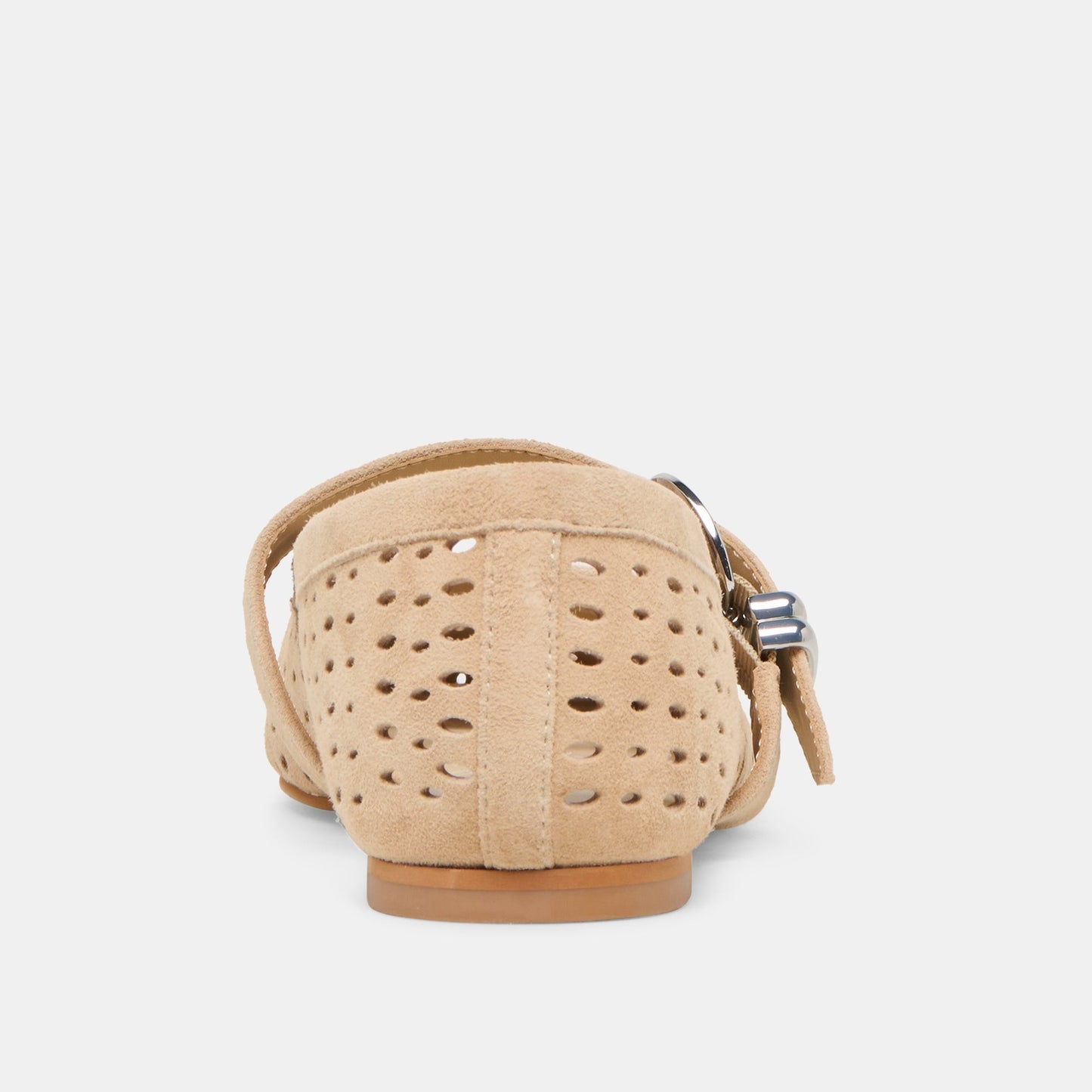 Dolce Vita MIKEL Perforated Suede Ballet Flats – Camel