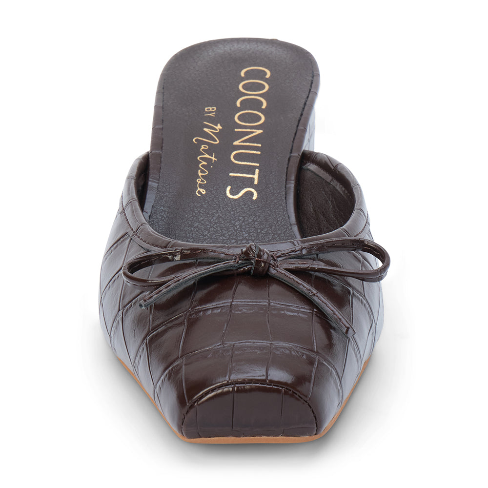 Matisse, Geneva, Croc Print, Square Toe Mule w Bot Detail - SALE