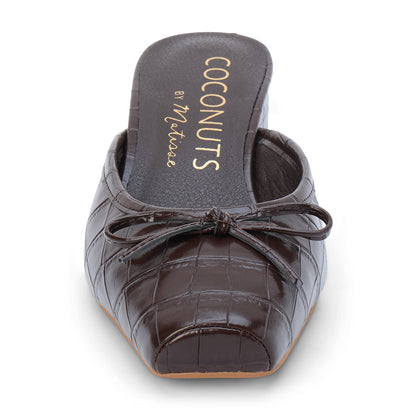 Matisse, Geneva, Croc Print, Square Toe Mule w Bot Detail - SALE