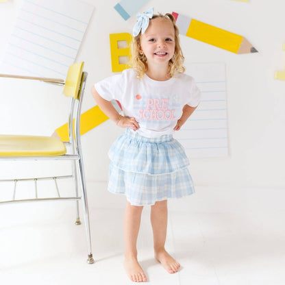 Blue Plaid Bow Clip - Hair Bows - Back To School - SALE