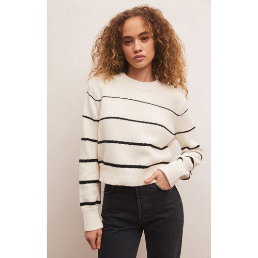 Z-Supply - Milan Stripe Sweater 3881 - Natural