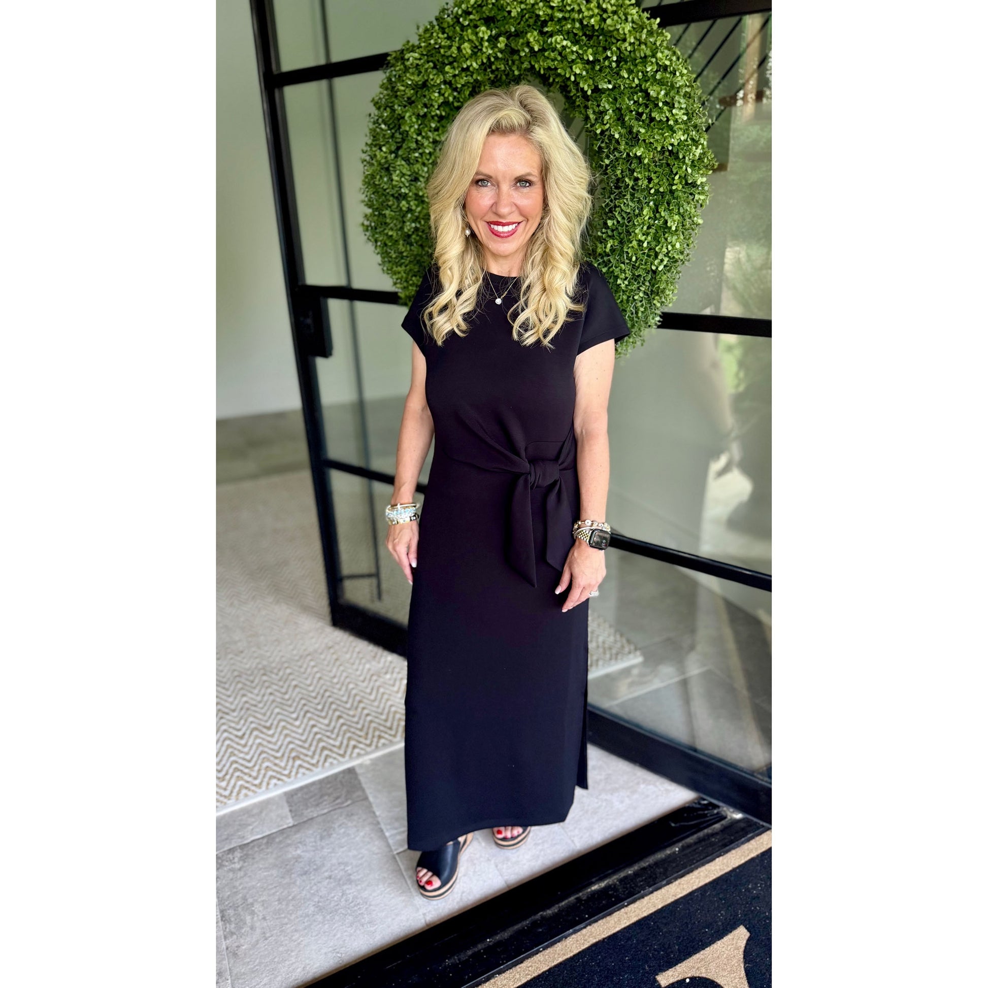 SPANX AirEssentials Tie-waist Maxi Dress - Very Black