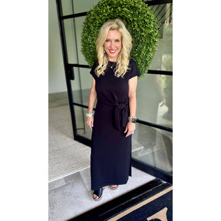 SPANX AirEssentials Tie-waist Maxi Dress - Very Black