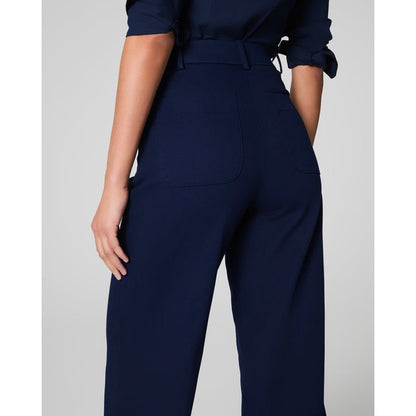 SPANX - SPANXsupersmooth™ Stretch Twill Cropped Wide Leg Pants 2141 - Navy
