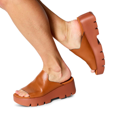 Naked Feet - Drift, Platform Sandal - Camel - SALE
