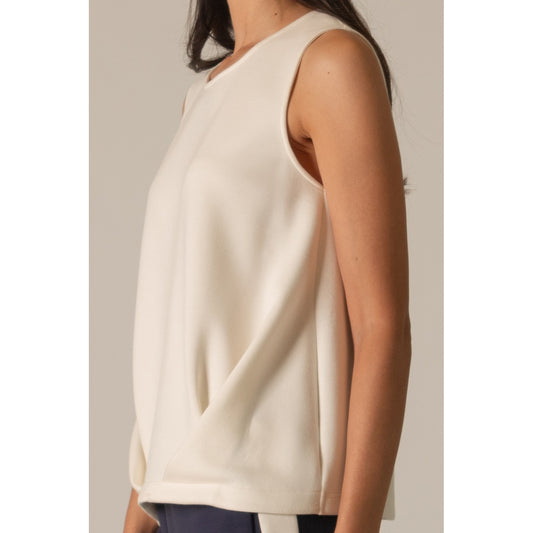 BYC - P. CILL Butter Modal, Sleeveless, Pintuck Detail Top 0773 - Ivory