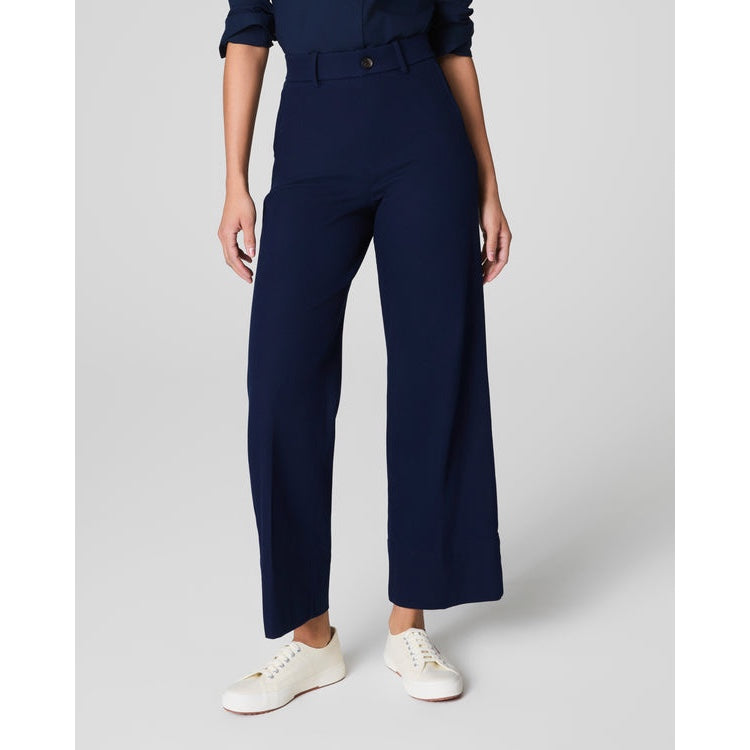 SPANX - SPANXsupersmooth™ Stretch Twill Cropped Wide Leg Pants 2141 - Navy