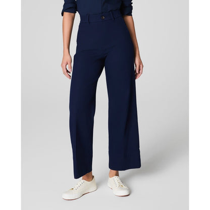 SPANX - SPANXsupersmooth™ Stretch Twill Cropped Wide Leg Pants 2141 - Navy