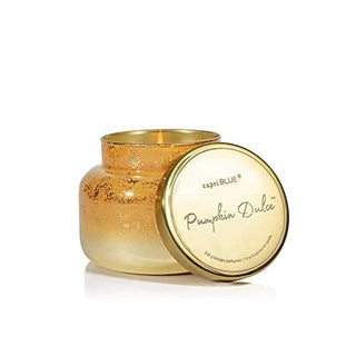 Capri Blue Glimmer Signature Jar - Pumpkin Dulce Scented Candle with Ombre Glass Candle Holder - Luxury Aromatherapy Candle - 19 oz
