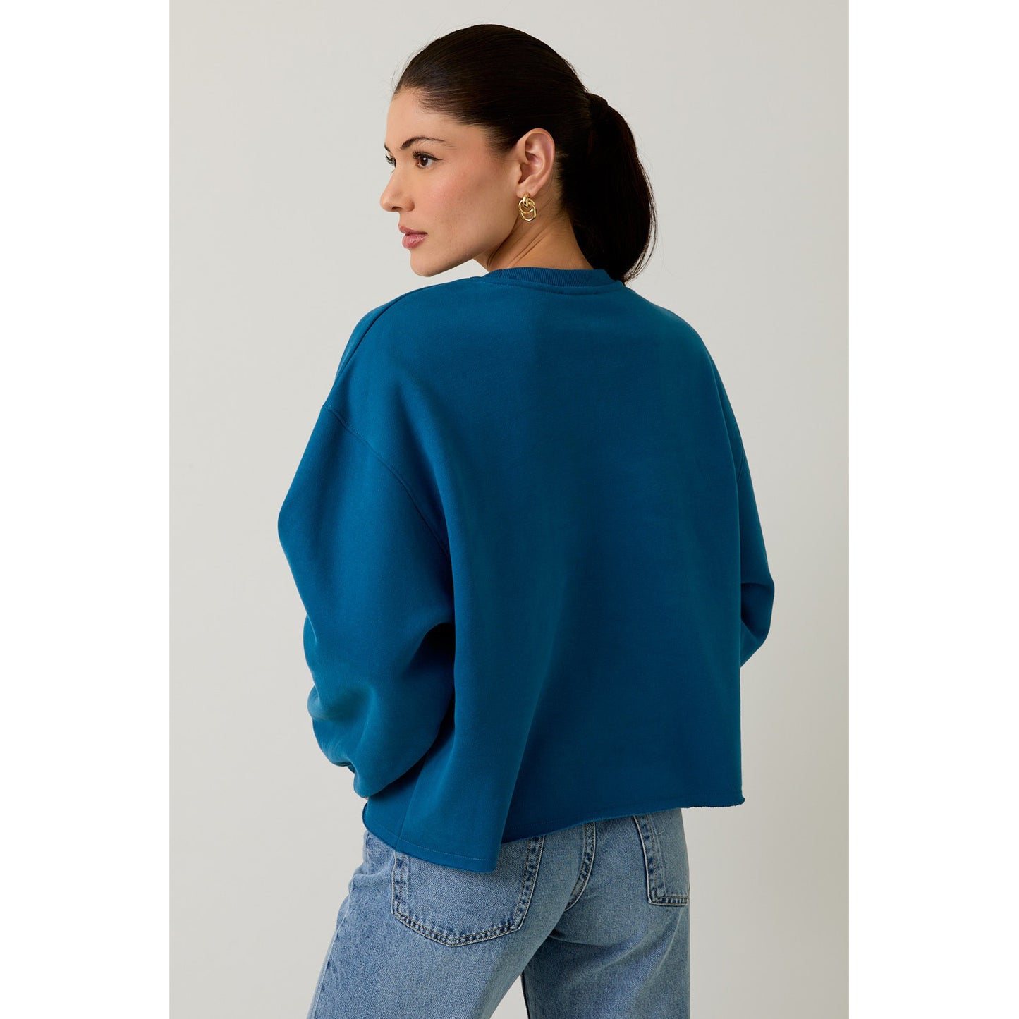 SAB - Crew Neck 'dog Walking Club' Verbiage Sweatshirt 0430 - Blue
