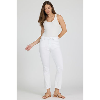 Dear John Mid Rise Cropped Flare Jeans - Jeanne 228 – White