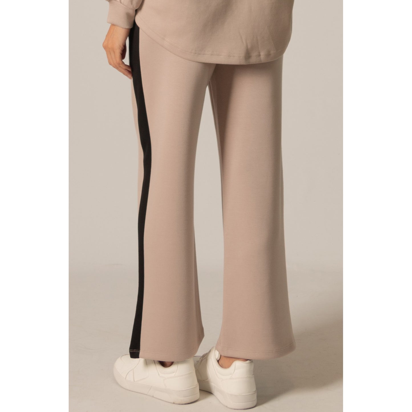 BYC - Butter Modal Side Stripe Wide Leg Pants 0028 - Taupe