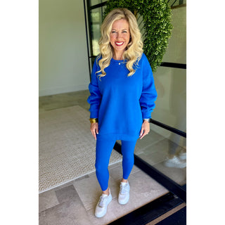 SPANX - BoostUp Cotton Fleece Crewneck Tunic 22160 – Cadet Blue